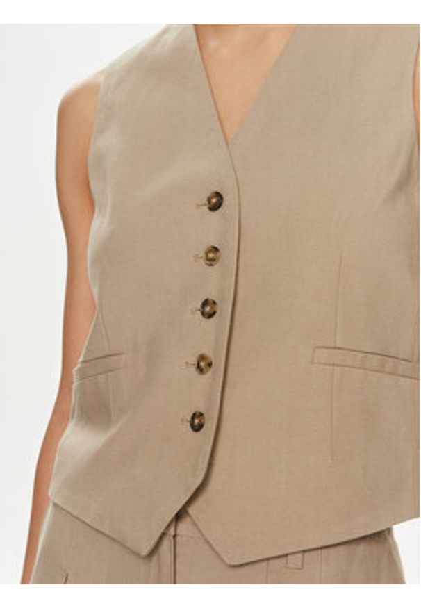 Herskind Kamizelka garniturowa Mister 5113840 Beżowy Regular Fit. Kolor: beżowy. Materiał: syntetyk