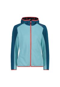 Bluza damska z kapturem CMP. Typ kołnierza: kaptur. Kolor: czerwony, niebieski, wielokolorowy. Styl: sportowy. Sport: turystyka piesza #1