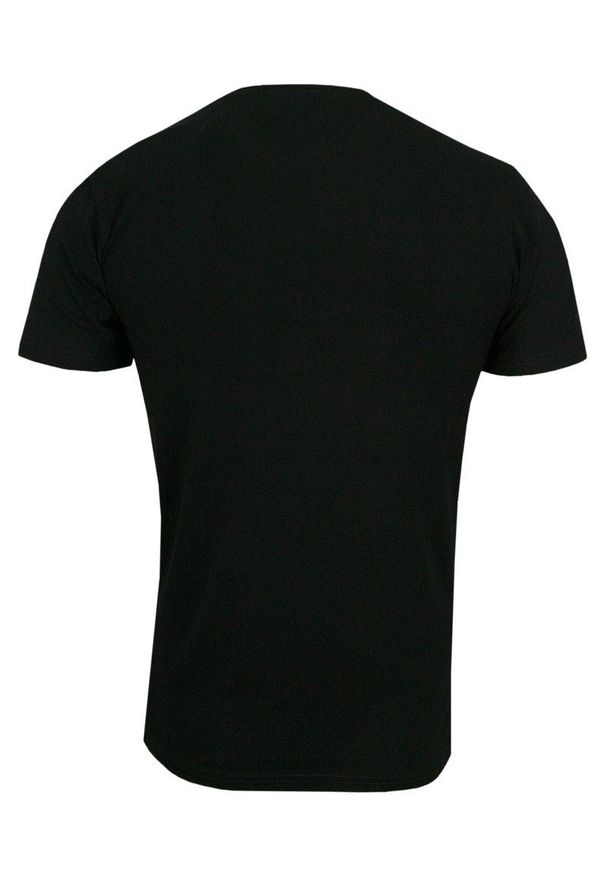 Czarny Jednokolorowy T-shirt Męski, Krótki Rękaw -Just Yuppi- Koszulka, BASIC, w Serek, V-neck. Okazja: na co dzień. Typ kołnierza: dekolt w serek. Kolor: czarny. Materiał: bawełna, elastan. Długość rękawa: krótki rękaw. Długość: krótkie. Styl: casual