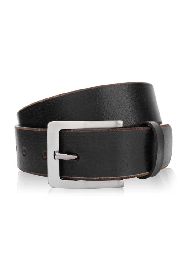 Pasek skórzany 120 CM PAOLO PERUZZI 05Z01120 czarny. Kolor: czarny. Materiał: skóra. Styl: vintage, casual, klasyczny