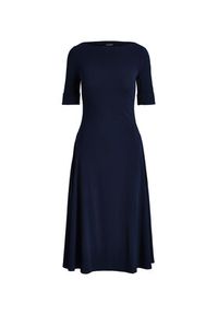 Lauren Ralph Lauren - LAUREN RALPH LAUREN Sukienka codzienna 200973599002 Granatowy Slim Fit. Okazja: na co dzień. Kolor: niebieski. Materiał: bawełna. Typ sukienki: proste. Styl: casual #4