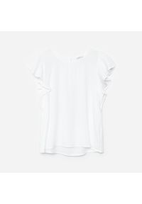 Cropp - Bluzka z falbanami - Biały. Kolor: biały #1