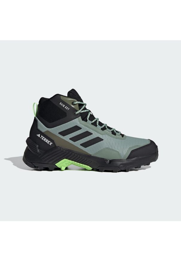 Adidas - Eastrail 2.0 Mid RAIN.RDY Hiking Shoes. Kolor: wielokolorowy, czarny, zielony. Materiał: materiał