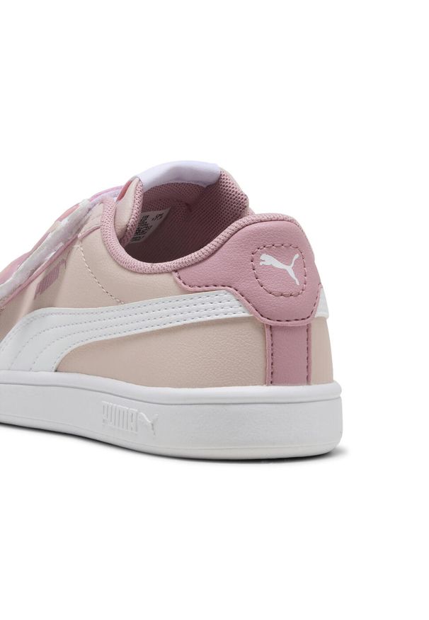 Puma - Dziecięce sneakersy PUMA Smash 3.0 Badges PUMA Mauve Mist White Pink. Kolor: różowy, biały, wielokolorowy. Sport: bieganie