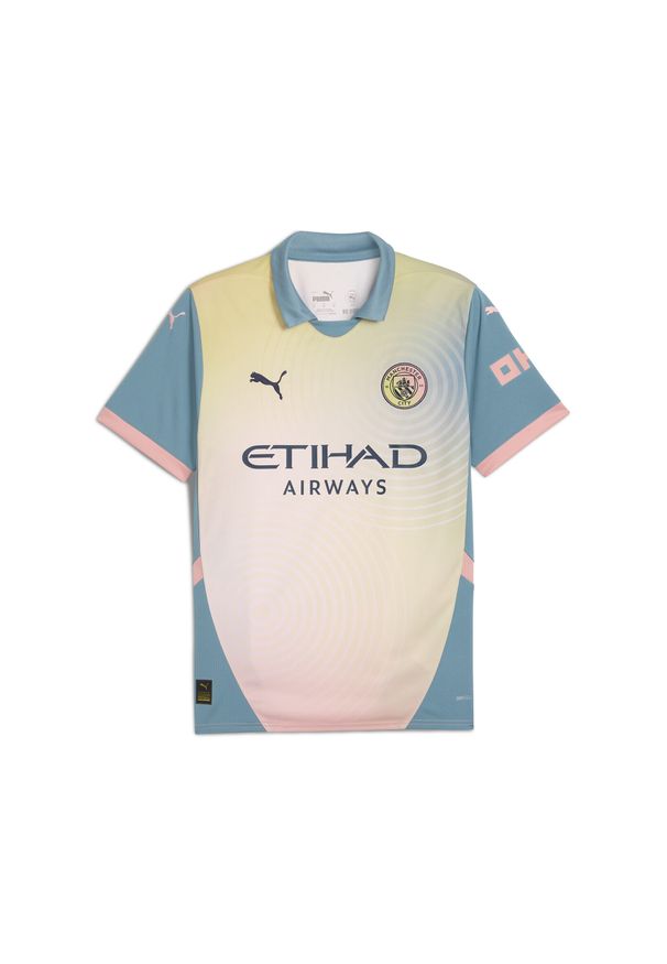 Puma - Męska koszulka Manchester City 24/25 PUMA Rosebay Bold Blue Pink. Kolor: niebieski, wielokolorowy, różowy