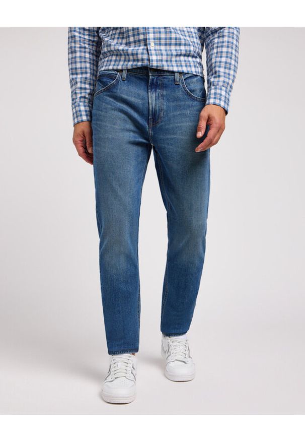 Lee - LEE MĘSKIE SPODNIE JEANSOWE AUSTIN INDIGO WALK 112349213 L733007774