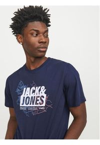 Jack & Jones - Jack&Jones T-Shirt Map Logo 12252376 Granatowy Standard Fit. Kolor: niebieski. Materiał: bawełna #6
