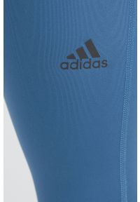adidas Performance legginsy do biegania RI 3B TIGHT HB9366 damskie gładkie. Kolor: niebieski. Materiał: poliester, skóra, materiał. Wzór: gładki. Sport: fitness #4