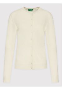 United Colors of Benetton - United Colors Of Benetton Kardigan 1002D5485 Beżowy Regular Fit. Kolor: beżowy. Materiał: wełna #2