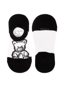 Damskie Stopki Moraj Misiu Mix Kolor 3 Pary. Kolor: biały. Materiał: materiał. Wzór: aplikacja #4