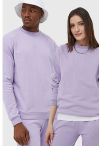 ARKK Copenhagen - Arkk Copenhagen bluza bawełniana kolor fioletowy gładka. Kolor: fioletowy. Materiał: bawełna. Wzór: gładki #1