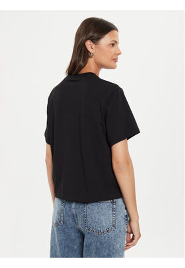 Guess Jeans T-Shirt W4YI05 K8HM0 Czarny Boxy Fit. Kolor: czarny. Materiał: bawełna