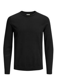 Jack & Jones - Jack&Jones Sweter Basic 12137190 Czarny Regular Fit. Kolor: czarny. Materiał: bawełna #4