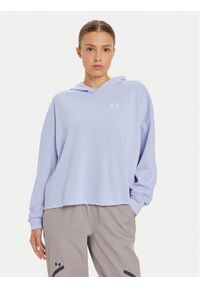 Under Armour Bluza Ua Rival 1382736 Fioletowy Loose Fit. Kolor: fioletowy. Materiał: bawełna