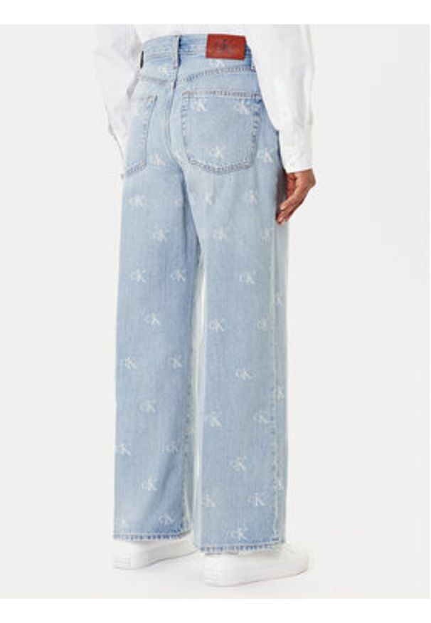 Calvin Klein Jeans Jeansy LV047C785G Niebieski Wide Leg. Kolor: niebieski