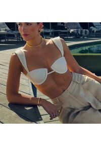 Intica - Bikini z półmiseczkami na plażę i wakacje Rubye. Kolor: biały. Materiał: materiał #2