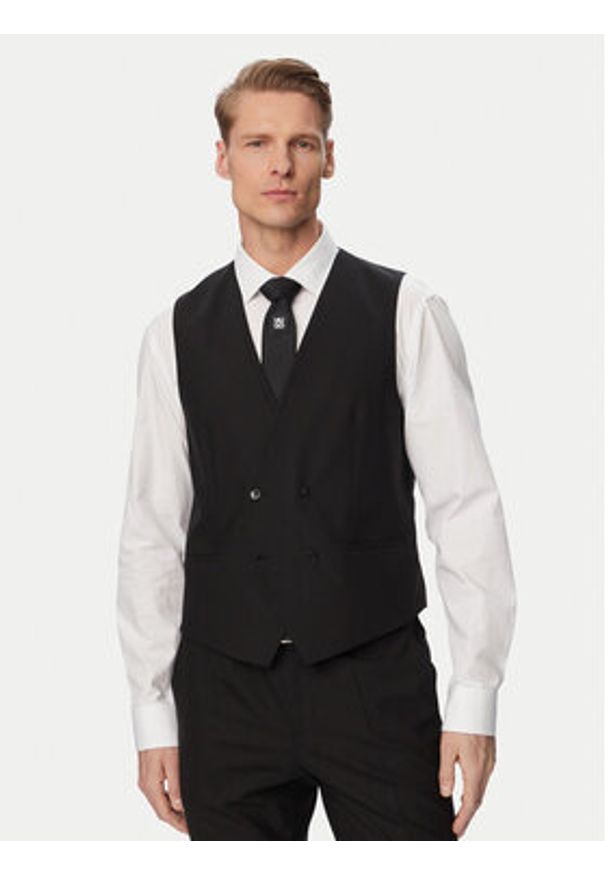 Hugo - HUGO Garnitur Arti/Hesten242V1X 50547341 Czarny Extra Slim Fit. Kolor: czarny. Materiał: syntetyk