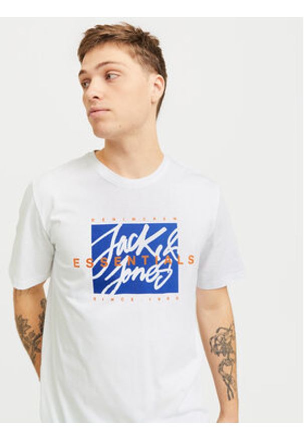 Jack & Jones - Jack&Jones T-Shirt Colton 12268439 Biały Standard Fit. Kolor: biały. Materiał: bawełna