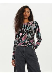 Desigual Sweter Manchester 24WWJF41 Czarny Regular Fit. Kolor: czarny. Materiał: wiskoza