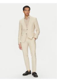 Hugo - HUGO Garnitur Arti/Hesten232X 50540341 Beżowy Extra Slim Fit. Kolor: beżowy. Materiał: syntetyk