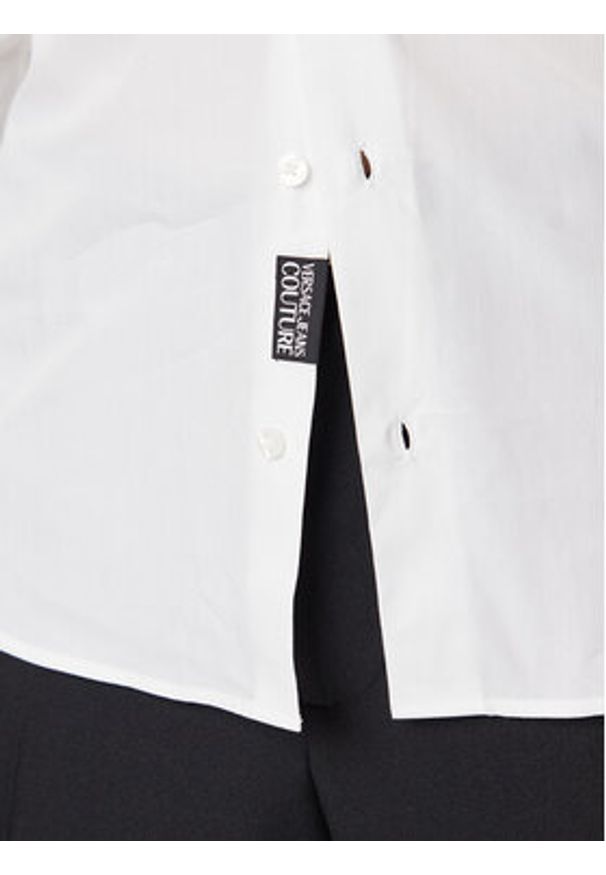 Versace Jeans Couture Koszula 79GALKS2 CN00K Biały Slim Fit. Kolor: biały. Materiał: bawełna