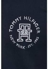 TOMMY HILFIGER - Tommy Hilfiger t-shirt bawełniany kolor granatowy z nadrukiem. Kolor: niebieski. Materiał: bawełna. Wzór: nadruk. Styl: klasyczny #5
