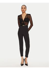 Elisabetta Franchi Kombinezon TU-021-46E2 Czarny Slim Fit. Kolor: czarny. Materiał: syntetyk