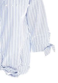 Born2be - Niebiesko-Biała Koszula Stripy Pearled. Kolor: niebieski. Wzór: paski, aplikacja. Styl: elegancki, klasyczny #2