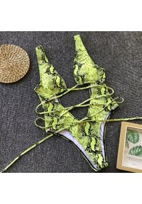 Intica - Jednoczęściowy strój kąpielowy z wycięciami na plażę i basen Rhonda. Materiał: materiał