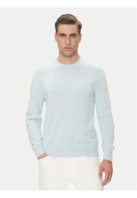 Calvin Klein Sweter LV040BM343 Niebieski Regular Fit. Kolor: niebieski. Materiał: bawełna