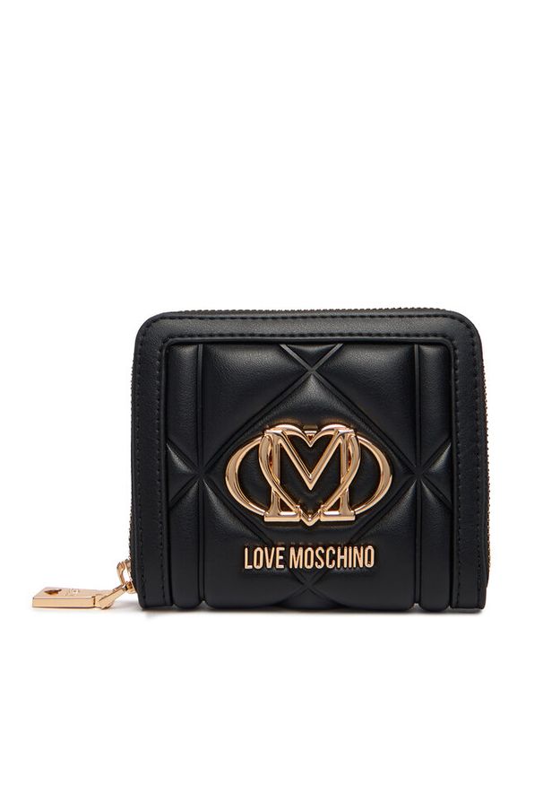 Love Moschino - Mały Portfel Damski LOVE MOSCHINO. Kolor: czarny
