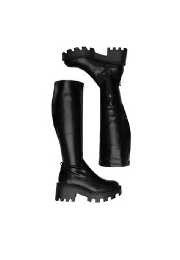 DeeZee Kozaki WYL3949-2 Czarny. Kolor: czarny. Materiał: materiał