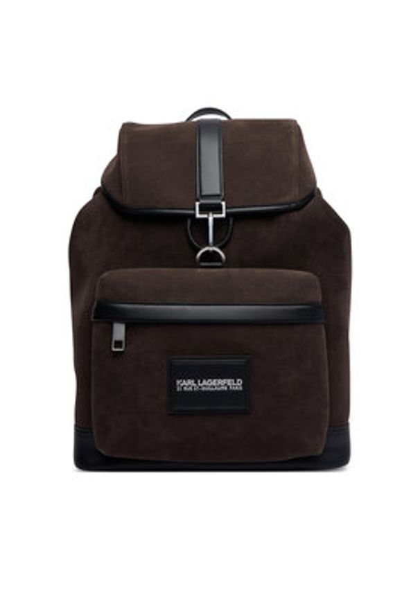 Karl Lagerfeld - KARL LAGERFELD Plecak B2M30194 Brązowy ciemny. Kolor: brązowy. Materiał: skóra