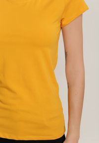 Renee - Żółty T-shirt Ariema. Kolor: żółty. Materiał: dzianina. Długość rękawa: krótki rękaw. Długość: krótkie. Wzór: gładki #3