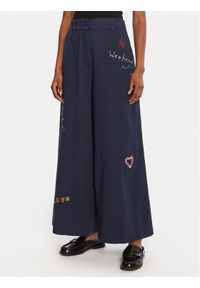 Weekend Max Mara Jeansy Lotus 2525136011 Granatowy Wide Leg. Kolor: niebieski