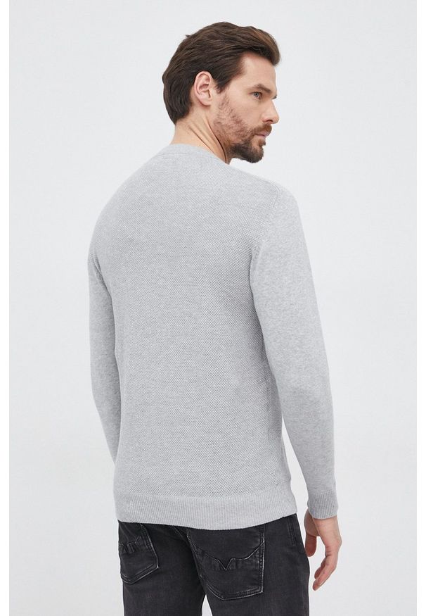 Pepe Jeans Sweter bawełniany Jason męski kolor szary. Okazja: na co dzień. Kolor: szary. Materiał: bawełna. Długość rękawa: długi rękaw. Długość: długie. Wzór: melanż. Styl: casual