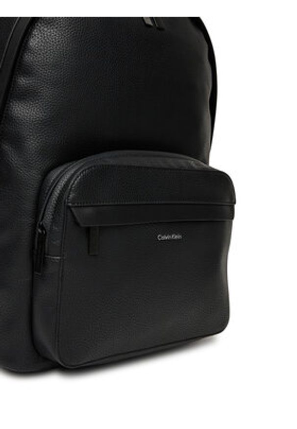 Calvin Klein Jeans Plecak Ck Must Round Backpack LV04D3081G Czarny. Kolor: czarny. Materiał: skóra