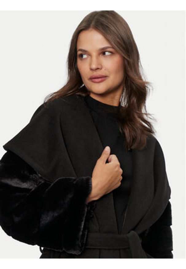 Gaudi Płaszcz przejściowy 421FD35014 Czarny Regular Fit. Kolor: czarny. Materiał: syntetyk