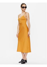 Calvin Klein Sukienka koktajlowa K20K205228 Pomarańczowy Slim Fit. Kolor: pomarańczowy. Materiał: wiskoza. Styl: wizytowy #5
