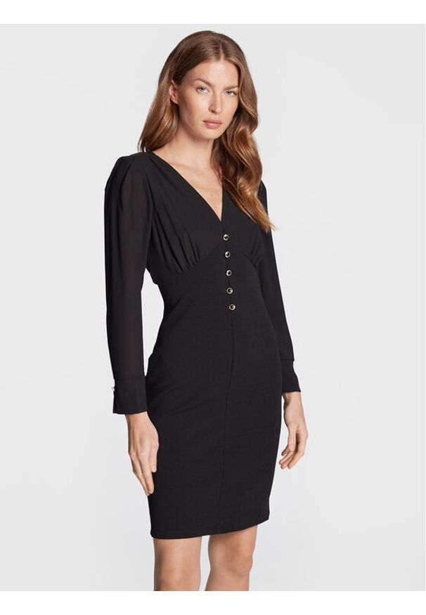 Rinascimento Sukienka koktajlowa CFC0018796002 Czarny Regular Fit. Kolor: czarny. Materiał: syntetyk. Styl: wizytowy