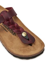 Birkenstock Japonki Gizeh Braided Leoi 1027930 Bordowy. Kolor: czerwony. Materiał: skóra #4