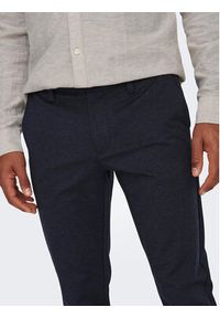 Only & Sons Chinosy 22026326 Granatowy Slim Tapered Fit. Kolor: niebieski. Materiał: syntetyk #3