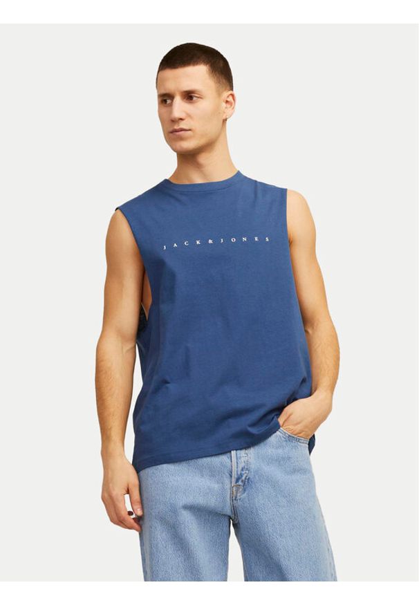 Jack & Jones - Jack&Jones Tank top Jjestar 12249131 Niebieski Oversize. Kolor: niebieski. Materiał: bawełna