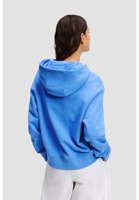 Karl Lagerfeld - KARL LAGERFELD Niebieska damska bluza z kapturem Ikon Aquarelle C, Rozmiar M. Typ kołnierza: kaptur. Kolor: niebieski #3