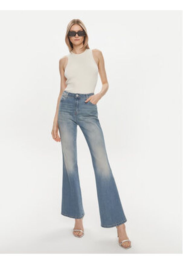 Please Jeansy P2XCBQ2W7T Niebieski Bootcut Fit. Kolor: niebieski