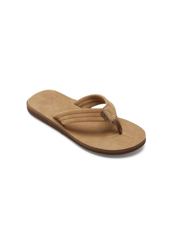 Quiksilver - Klapki plażowe dla Mężczyzn CARVER SUEDE PLUS Beżowy. Okazja: na plażę. Kolor: beżowy. Materiał: skóra, guma. Szerokość cholewki: normalna. Sport: fitness, pływanie