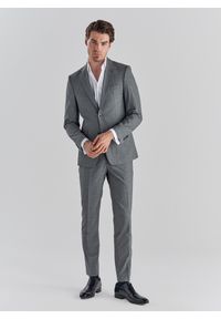 Pako Lorente - PAKO LORENTE – Szare spodnie garniturowe P22SF-6G-007-S-S. Okazja: na ślub cywilny, na wesele. Kolor: szary. Materiał: poliester, elastan, wiskoza. Wzór: gładki. Styl: elegancki #1