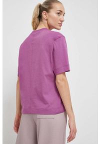 Calvin Klein Performance t-shirt sportowy Essentials kolor fioletowy. Kolor: fioletowy. Materiał: bawełna, skóra, dzianina. Styl: sportowy #2