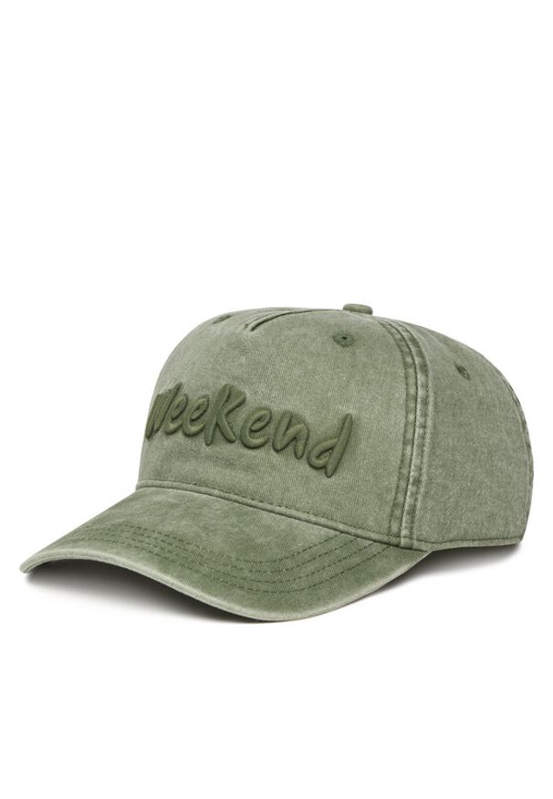 Weekend Max Mara Czapka z daszkiem Bruno 2525576024 Khaki. Kolor: brązowy. Materiał: materiał, bawełna