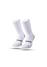 CALSOVO - Skarpetki z gripem - Antypoślizgowe - Jeden rozmiar - Piłka nożna. Kolor: biały. Materiał: bawełna, nylon, elastan. Sport: piłka nożna